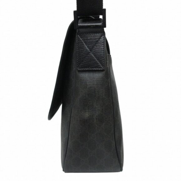 Authentic Gucci GG Plus Large Crossbody Bag Messenger Web Canvas Black Mens - Picture 5 of 10